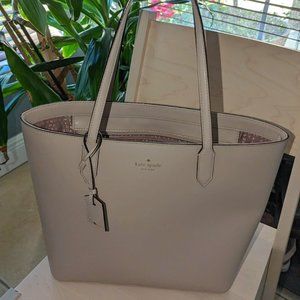 Kate Spade New York Harper Leather Tote Bag Purse Handbag Tan